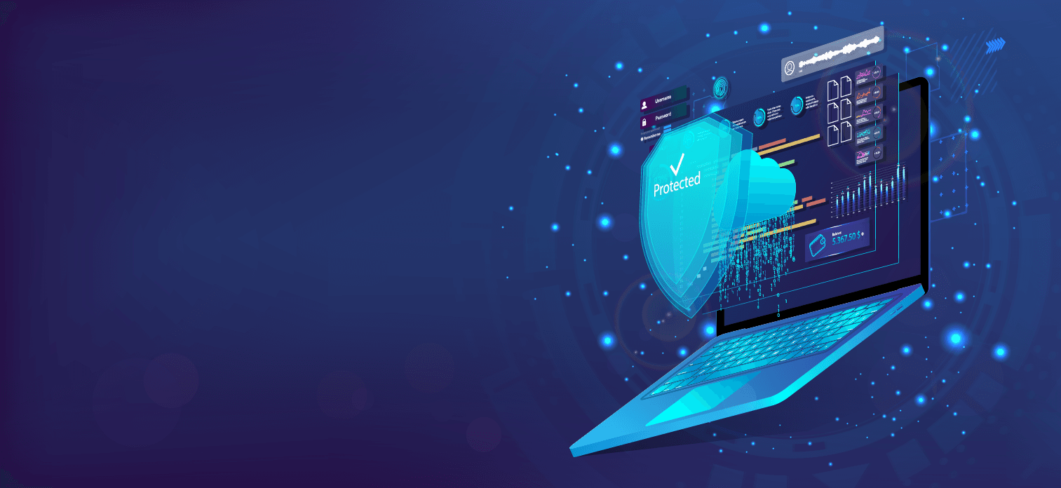 MSP cybersecurity visualization showing protected systems