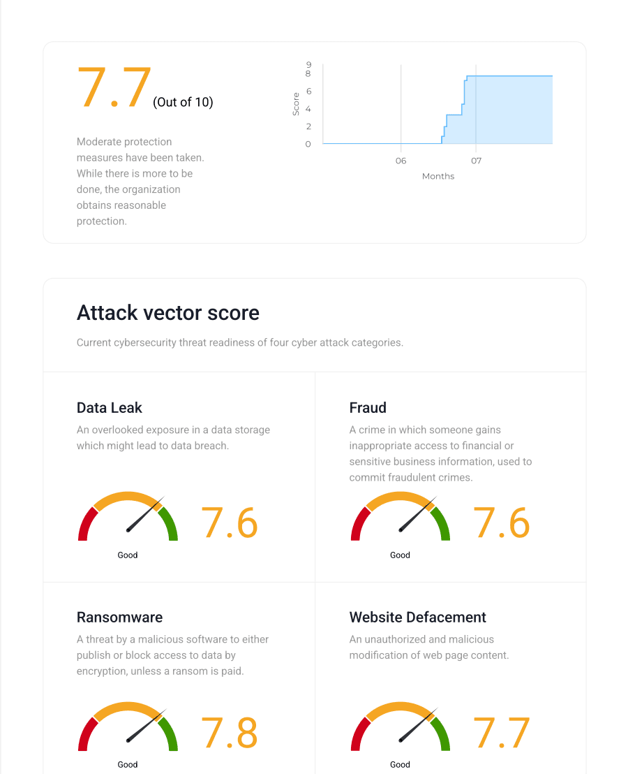Sample security assessment report showing executive summary and risk findings